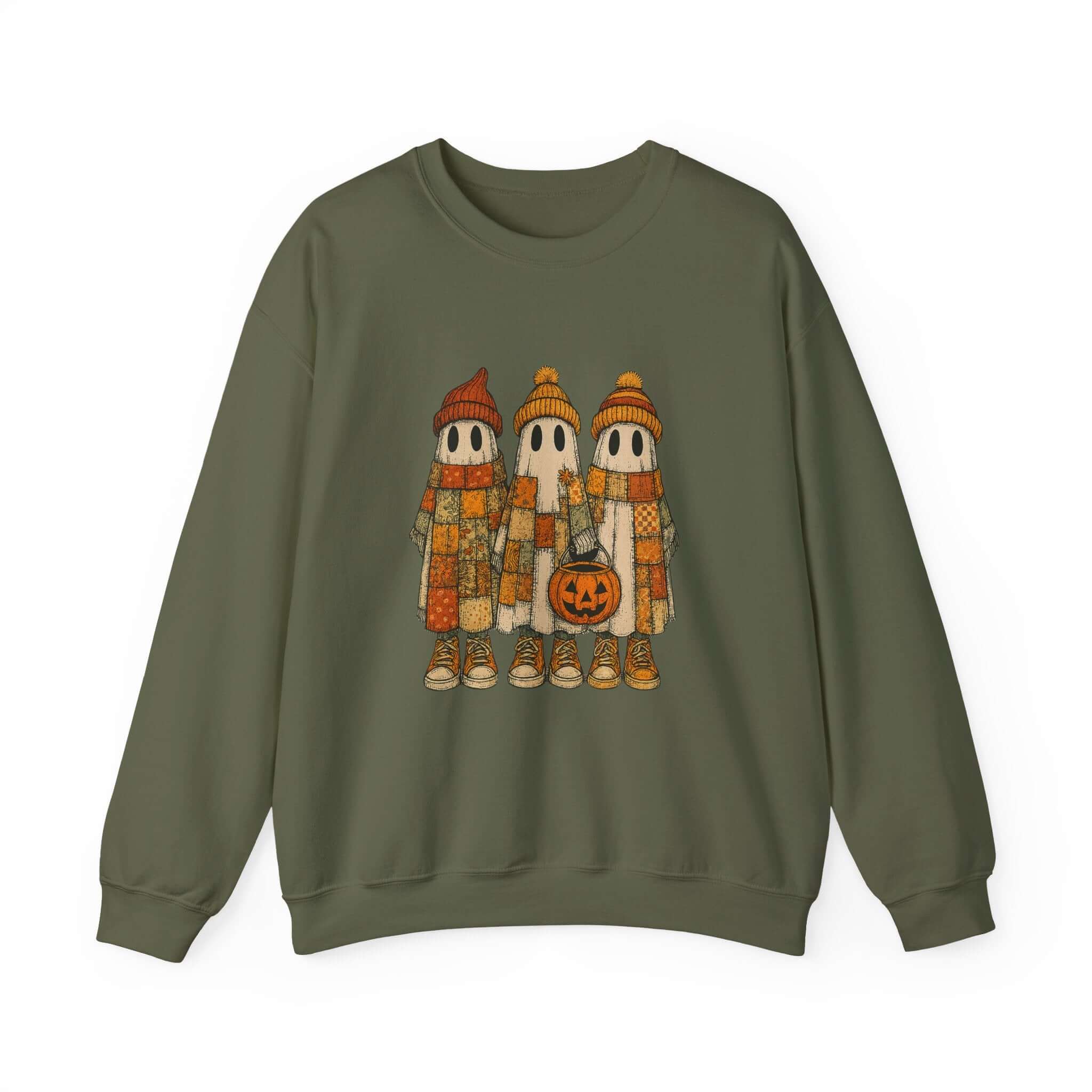 Halloween Ghost Trio Sweatshirt, Cute Fall Outfits, Spooky Season by PopCultureByDesign36