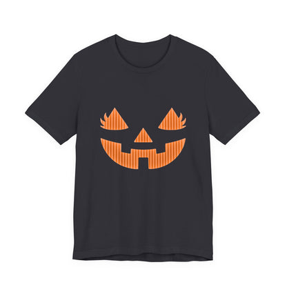 Halloween Pumpkin Tee, Spooky Shirt, Pumpkin Face Top - Popbydesign