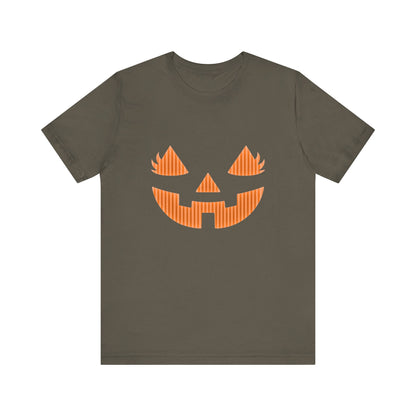 Halloween Pumpkin Tee, Spooky Shirt, Pumpkin Face Top - Popbydesign