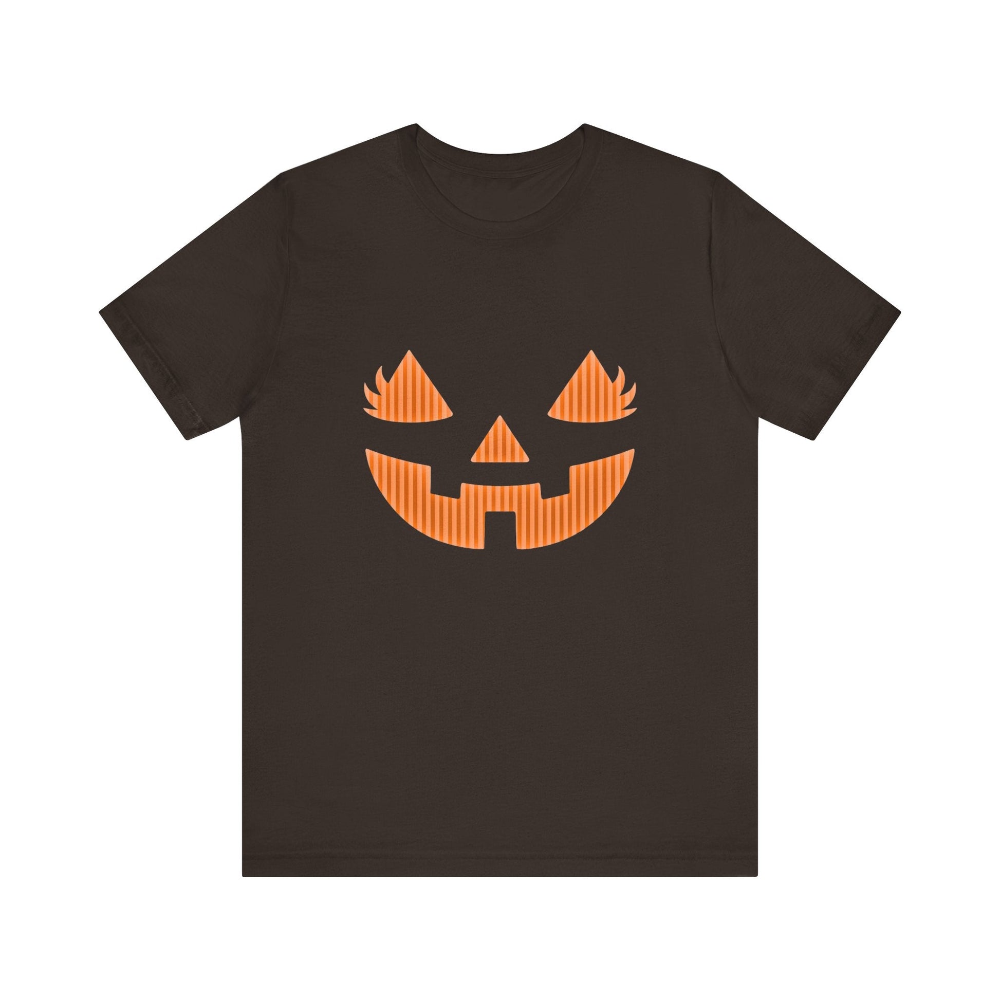 Halloween Pumpkin Tee, Spooky Shirt, Pumpkin Face Top - Popbydesign