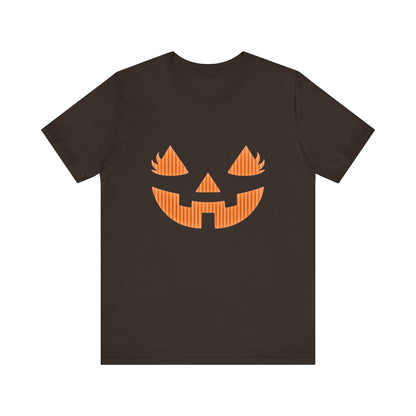 Halloween Pumpkin Tee, Spooky Shirt, Pumpkin Face Top - Popbydesign