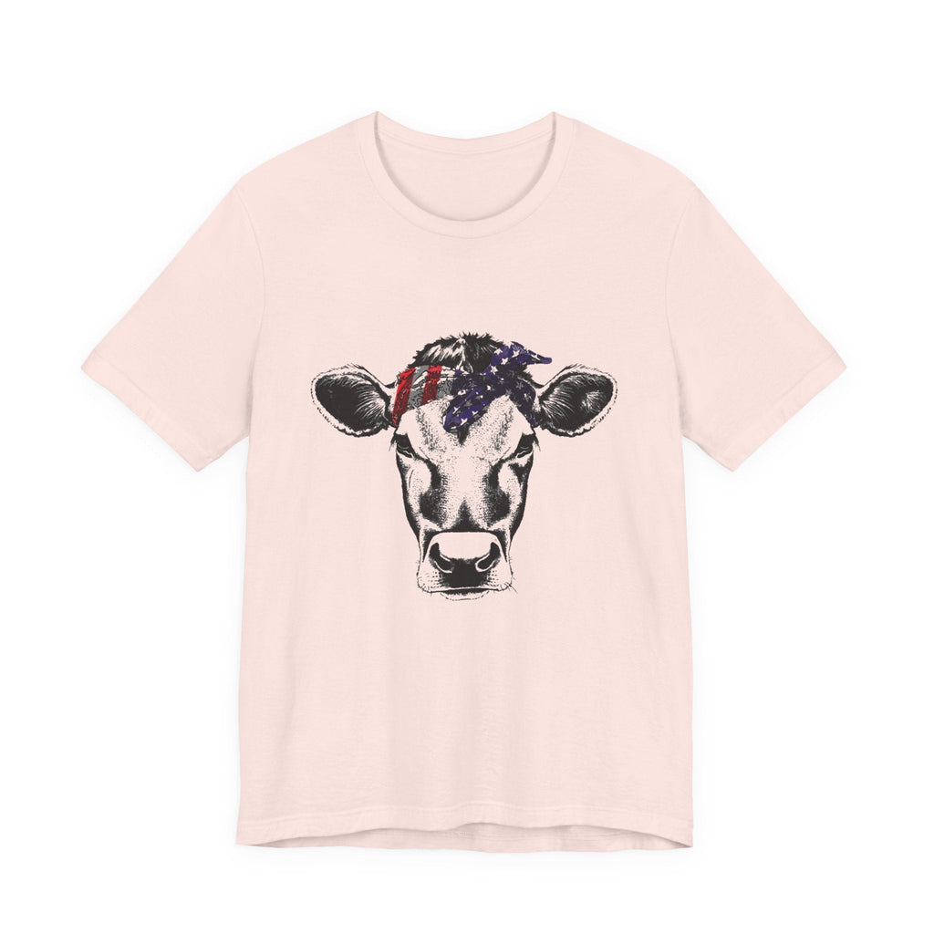 Highland Cow Shirt - Funny American Flag Independence Day by PopCultureByDesign36