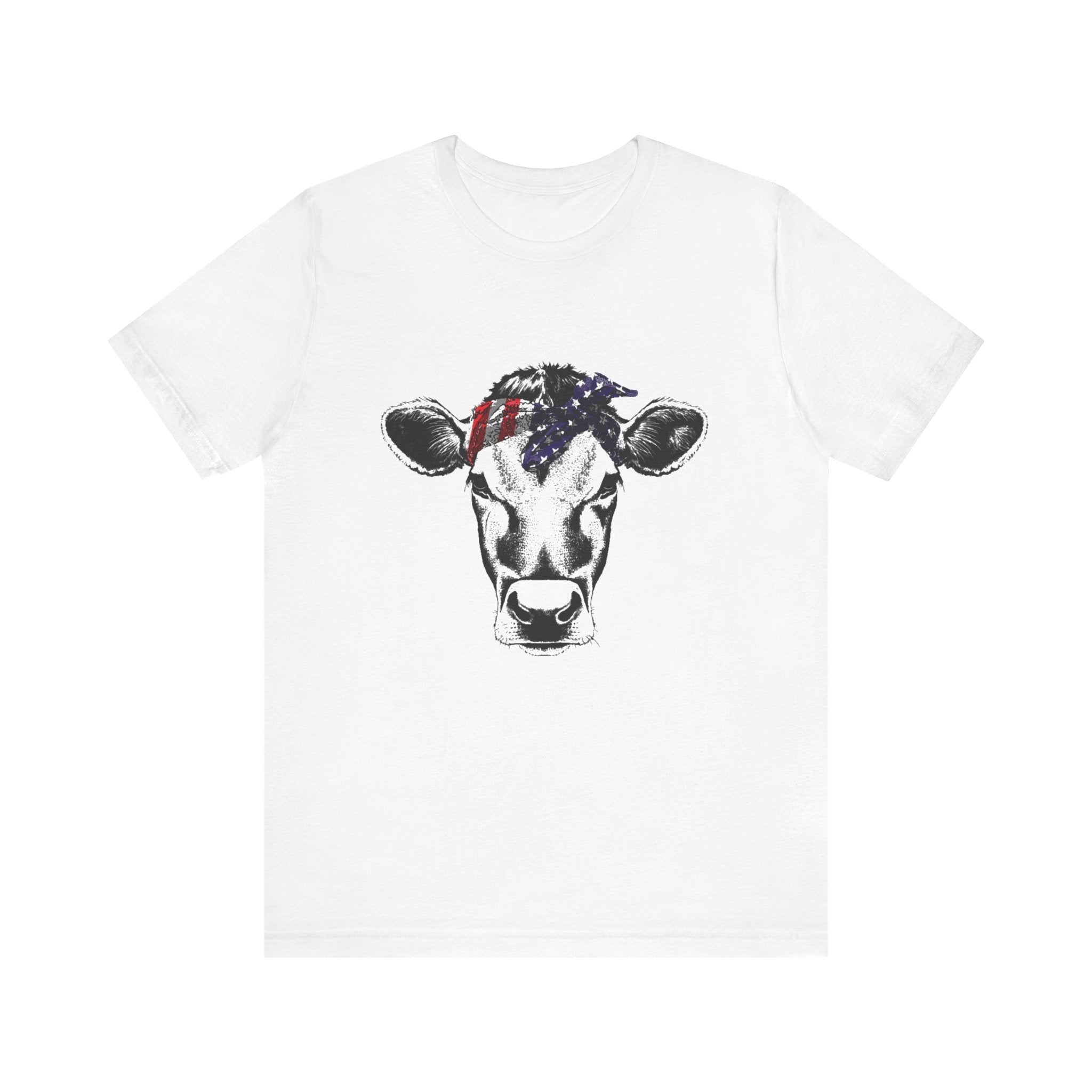Highland Cow Shirt - Funny American Flag Independence Day by PopCultureByDesign36