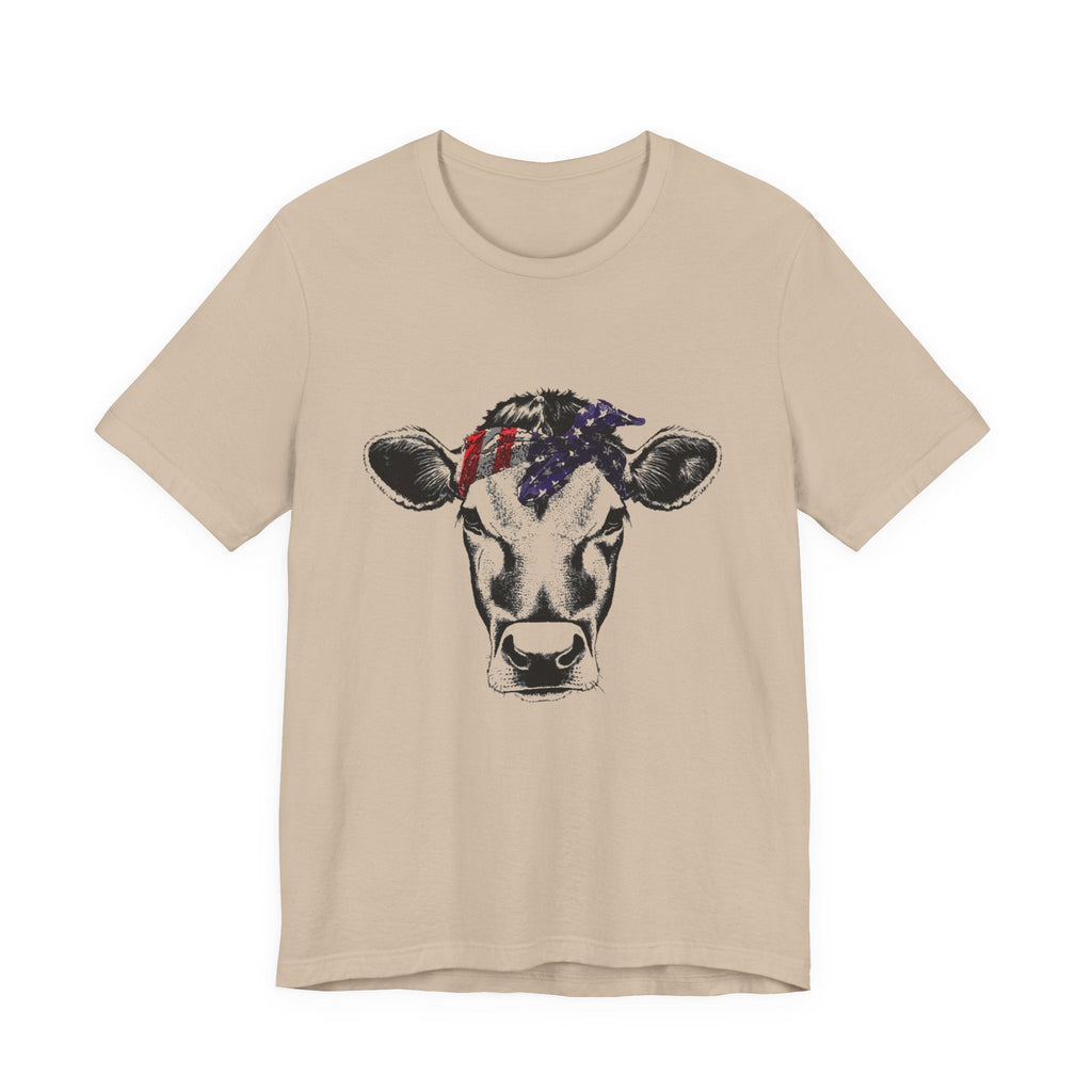 Highland Cow Shirt - Funny American Flag Independence Day by PopCultureByDesign36