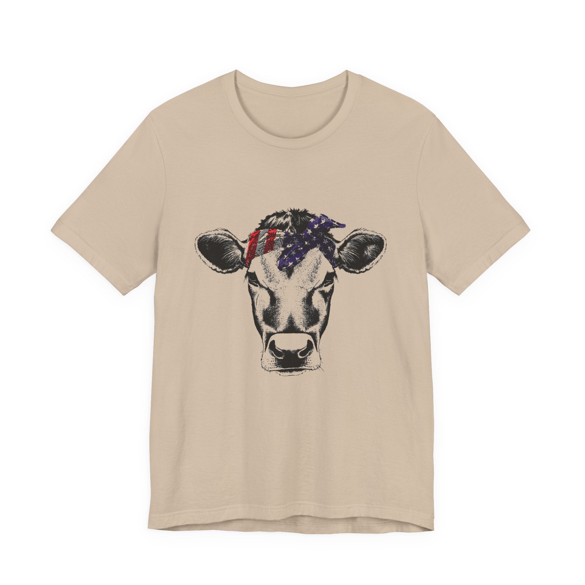 Highland Cow Shirt - Funny American Flag Independence Day by PopCultureByDesign36