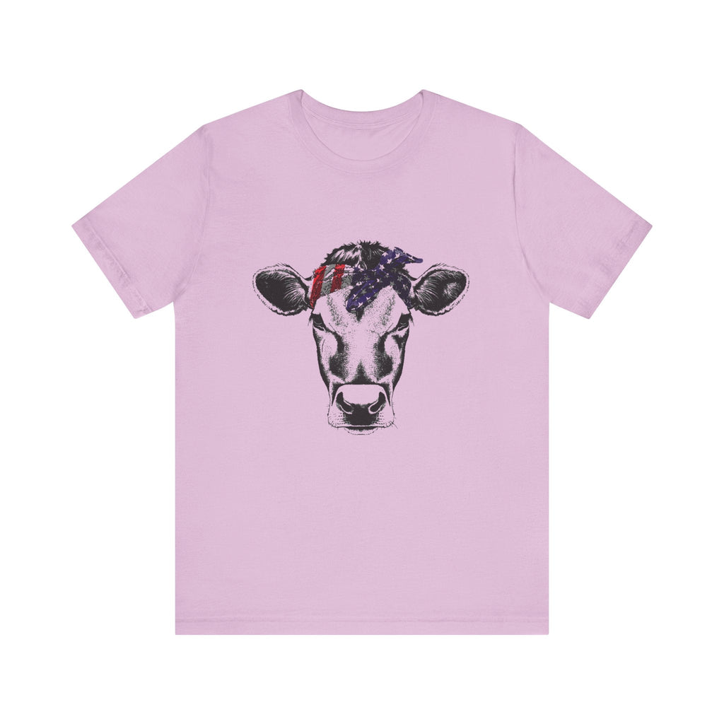 Highland Cow Shirt - Funny American Flag Independence Day by PopCultureByDesign36
