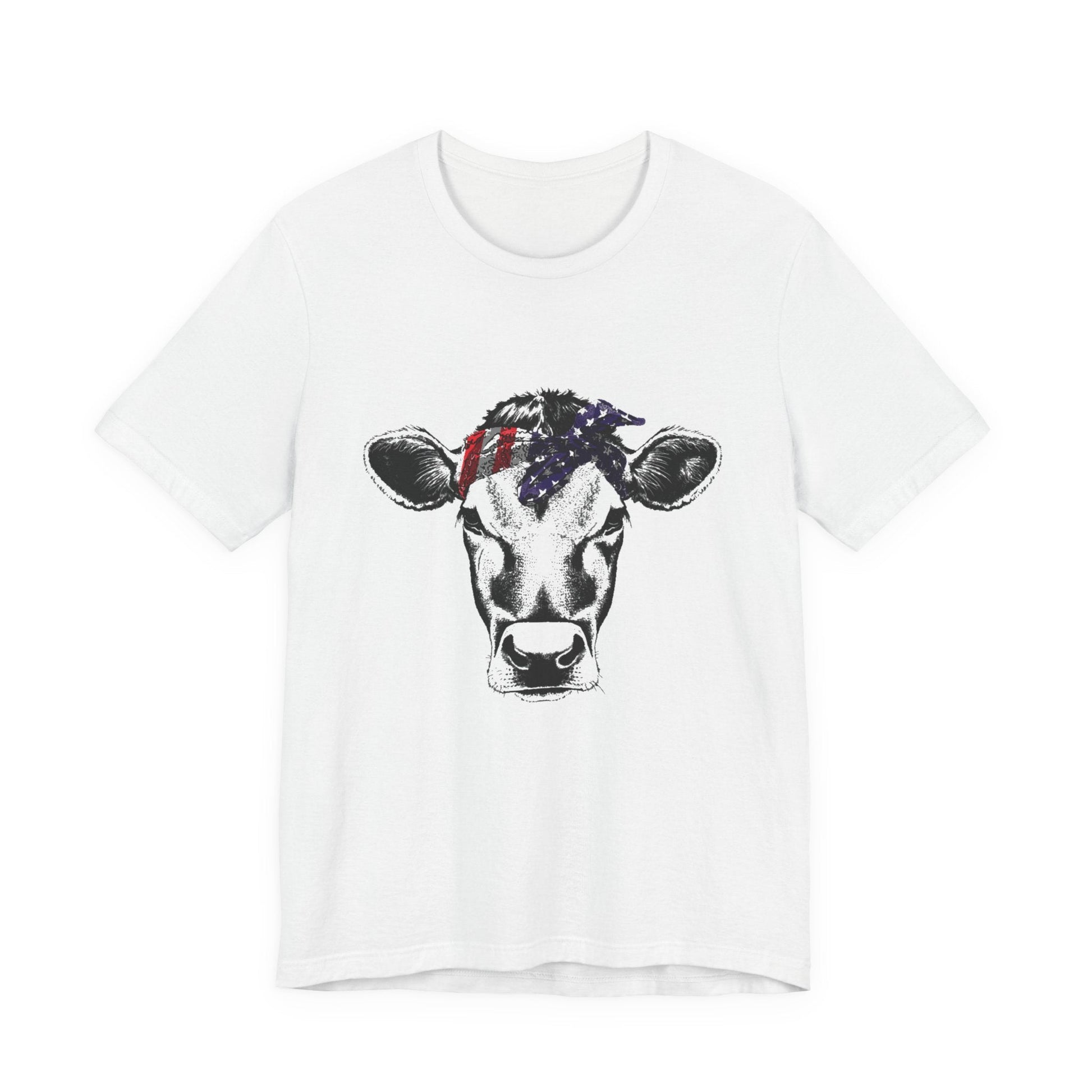 Highland Cow Shirt - Funny American Flag Independence Day - Popbydesign