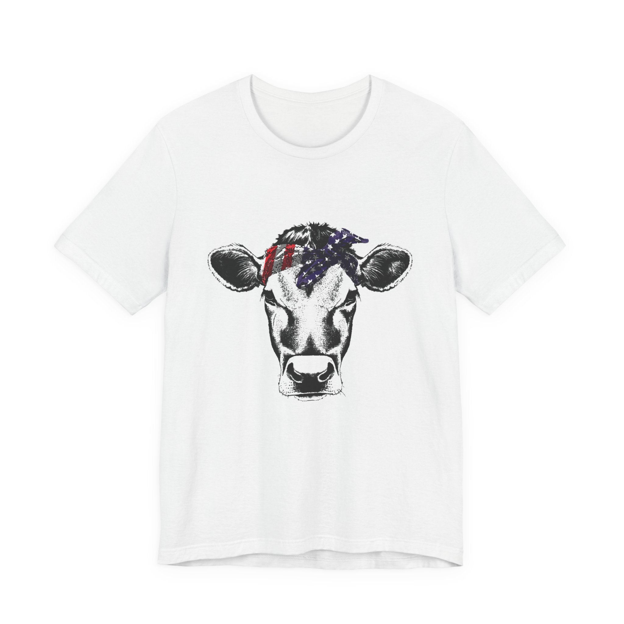 Highland Cow Shirt - Funny American Flag Independence Day by PopCultureByDesign36