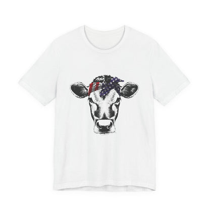 Highland Cow Shirt - Funny American Flag Independence Day - Popbydesign