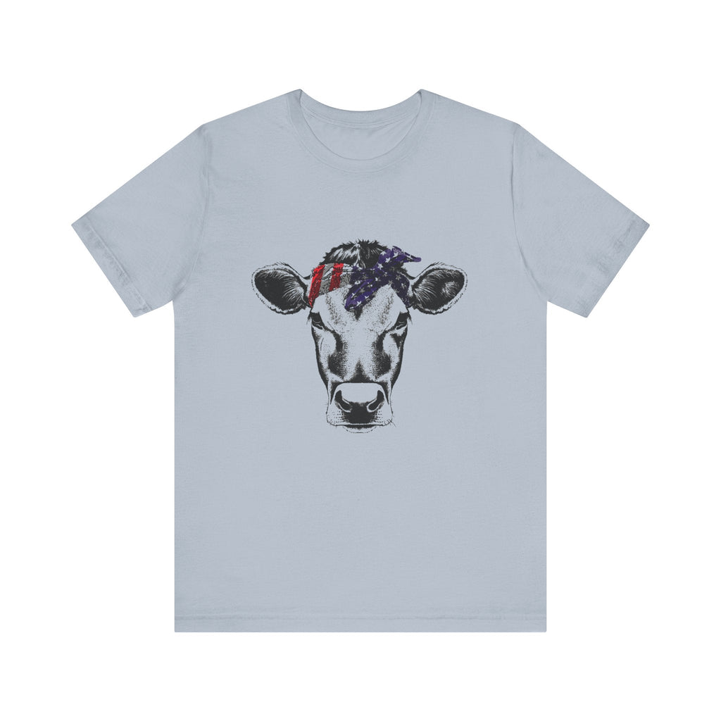 Highland Cow Shirt - Funny American Flag Independence Day by PopCultureByDesign36