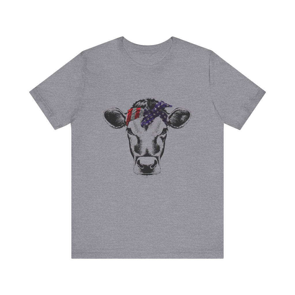 Highland Cow Shirt - Funny American Flag Independence Day by PopCultureByDesign36