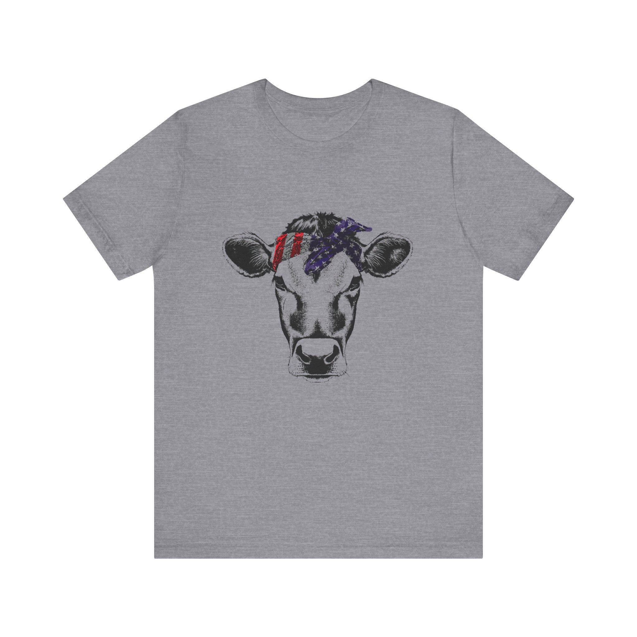 Highland Cow Shirt - Funny American Flag Independence Day by PopCultureByDesign36
