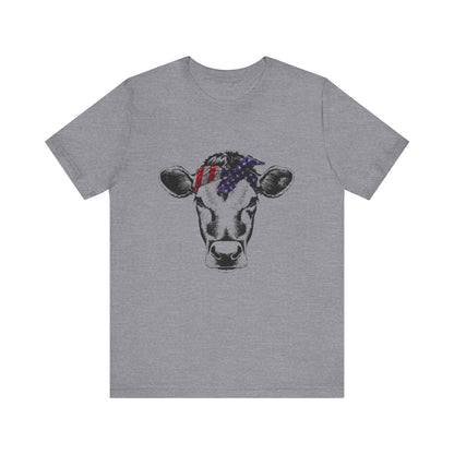 Highland Cow Shirt - Funny American Flag Independence Day - Popbydesign