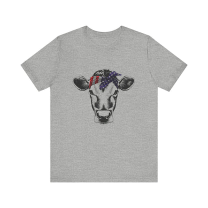 Highland Cow Shirt - Funny American Flag Independence Day - Popbydesign