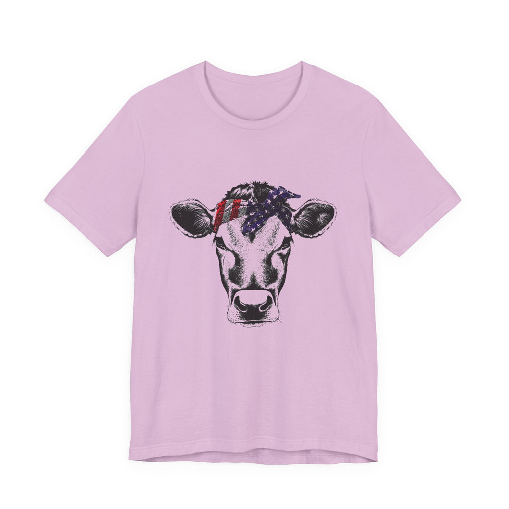 Highland Cow Shirt - Funny American Flag Independence Day by PopCultureByDesign36