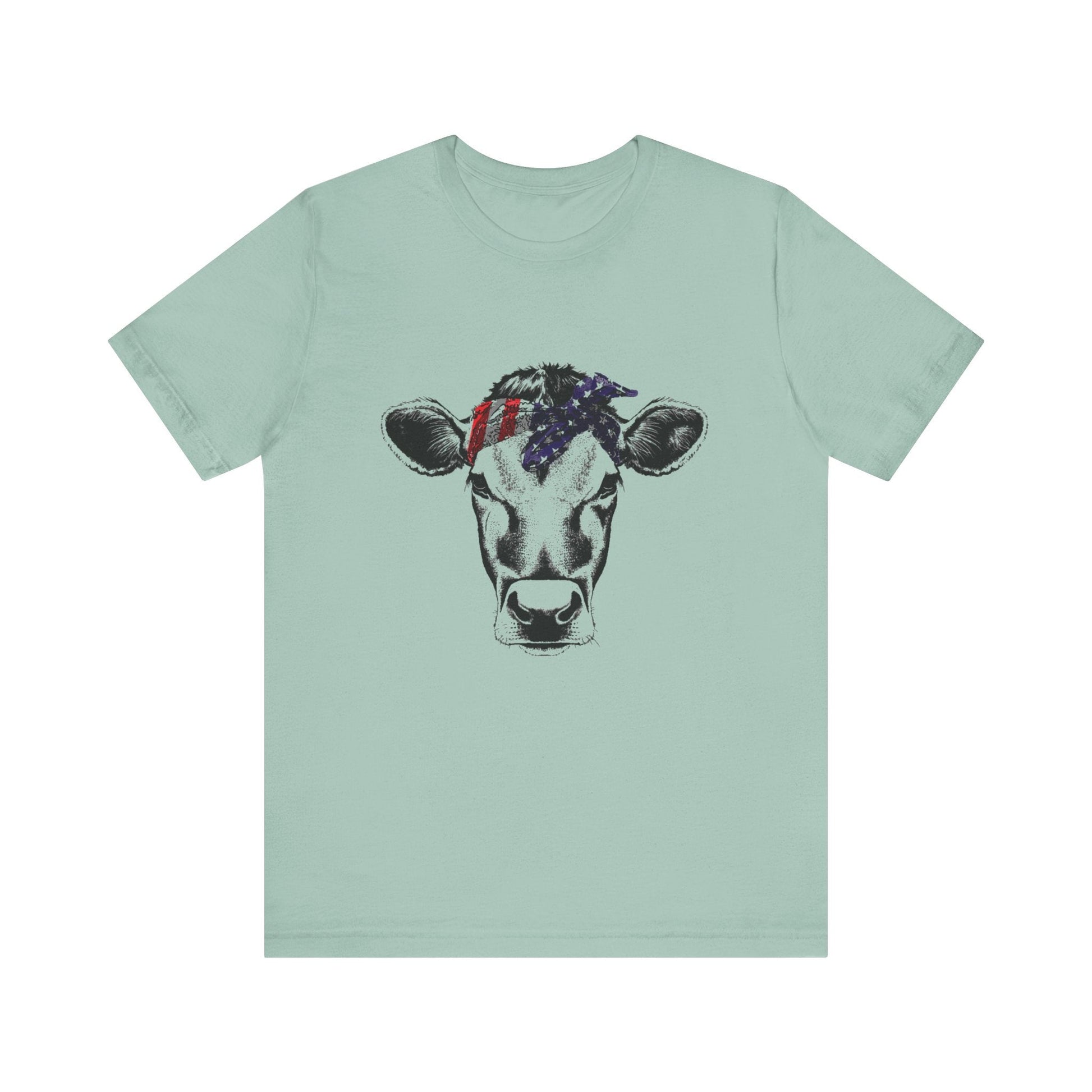 Highland Cow Shirt - Funny American Flag Independence Day - Popbydesign