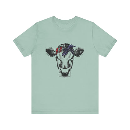Highland Cow Shirt - Funny American Flag Independence Day - Popbydesign