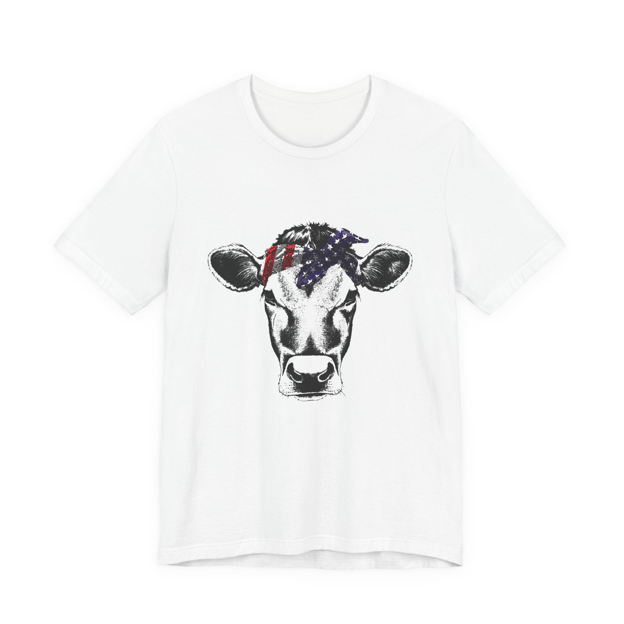 Highland Cow Shirt - Funny American Flag Independence Day by PopCultureByDesign36