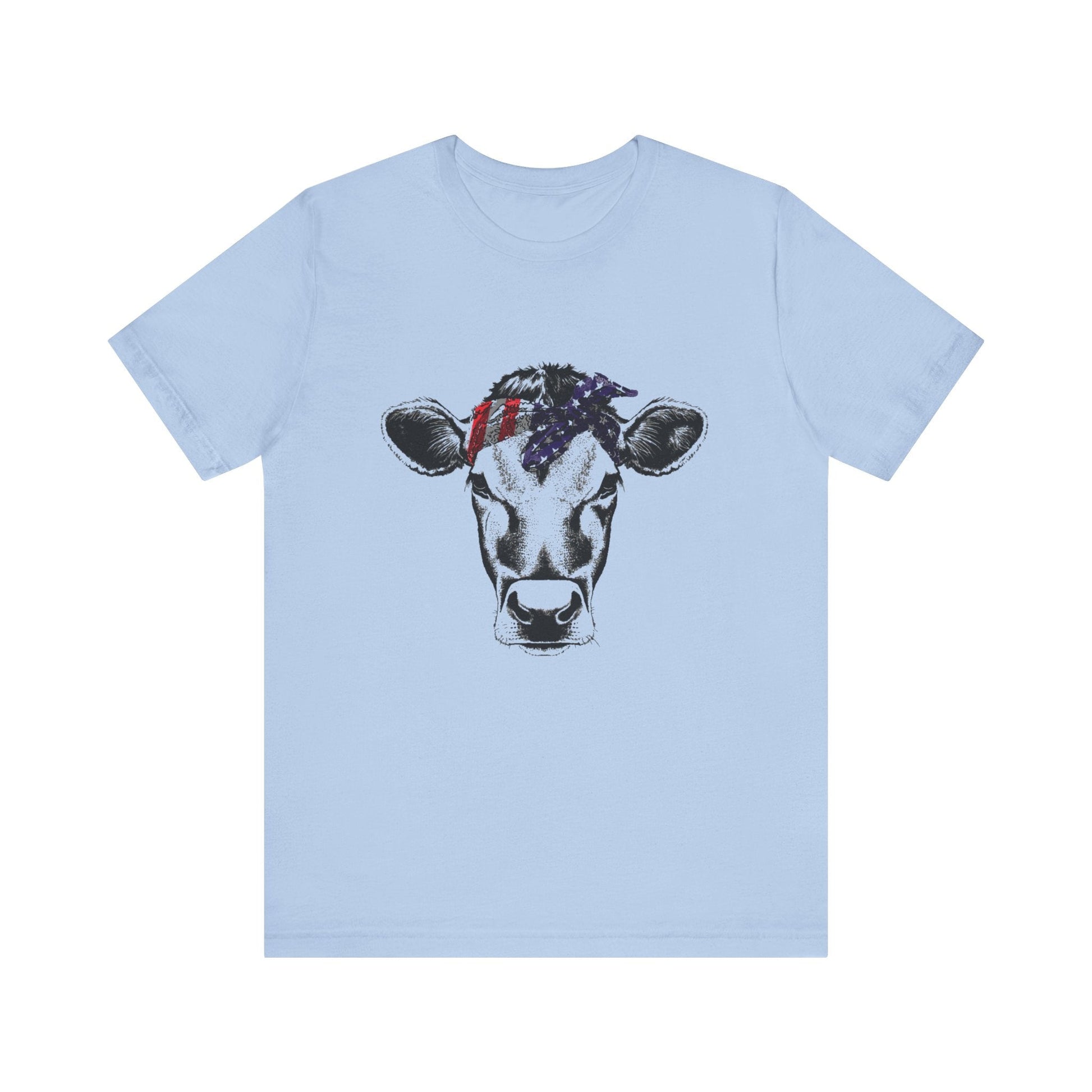 Highland Cow Shirt - Funny American Flag Independence Day - Popbydesign