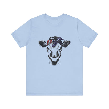Highland Cow Shirt - Funny American Flag Independence Day - Popbydesign