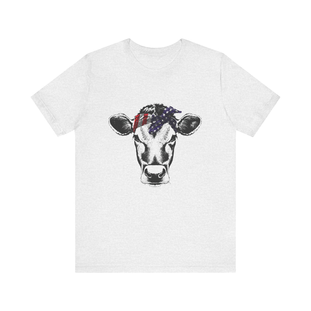 Highland Cow Shirt - Funny American Flag Independence Day by PopCultureByDesign36