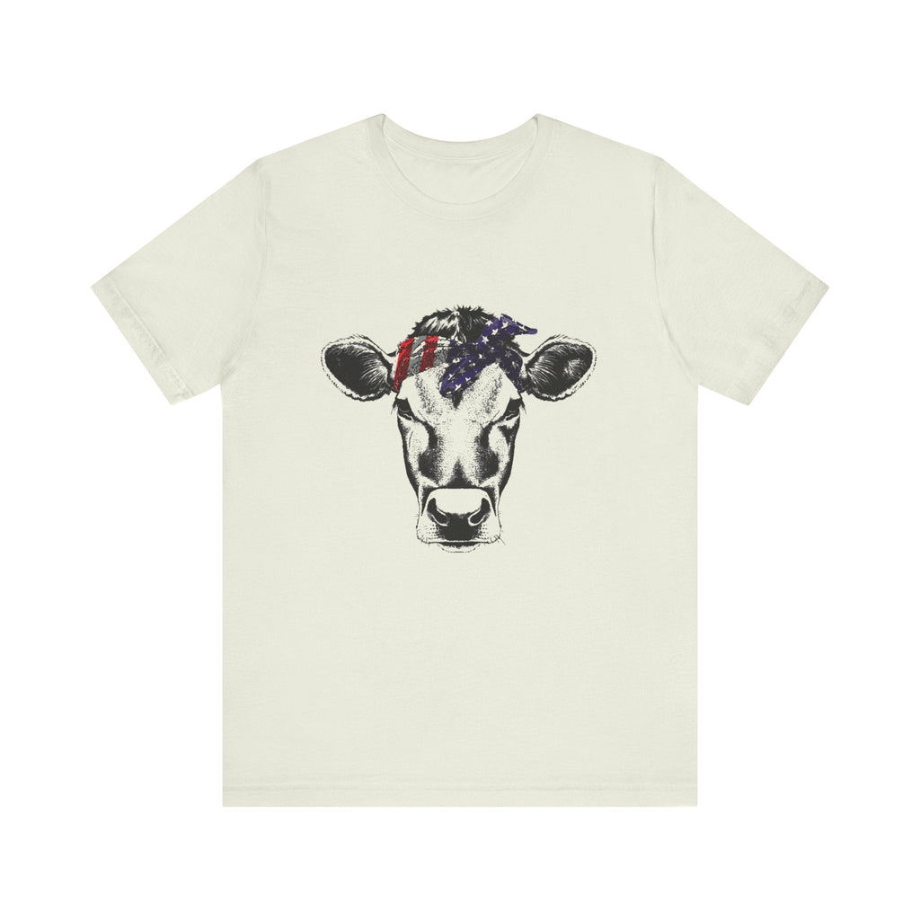 Highland Cow Shirt - Funny American Flag Independence Day by PopCultureByDesign36