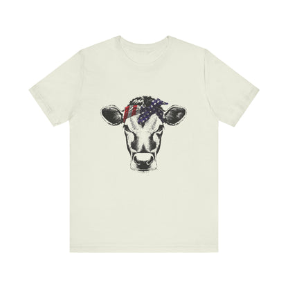 Highland Cow Shirt - Funny American Flag Independence Day - Popbydesign