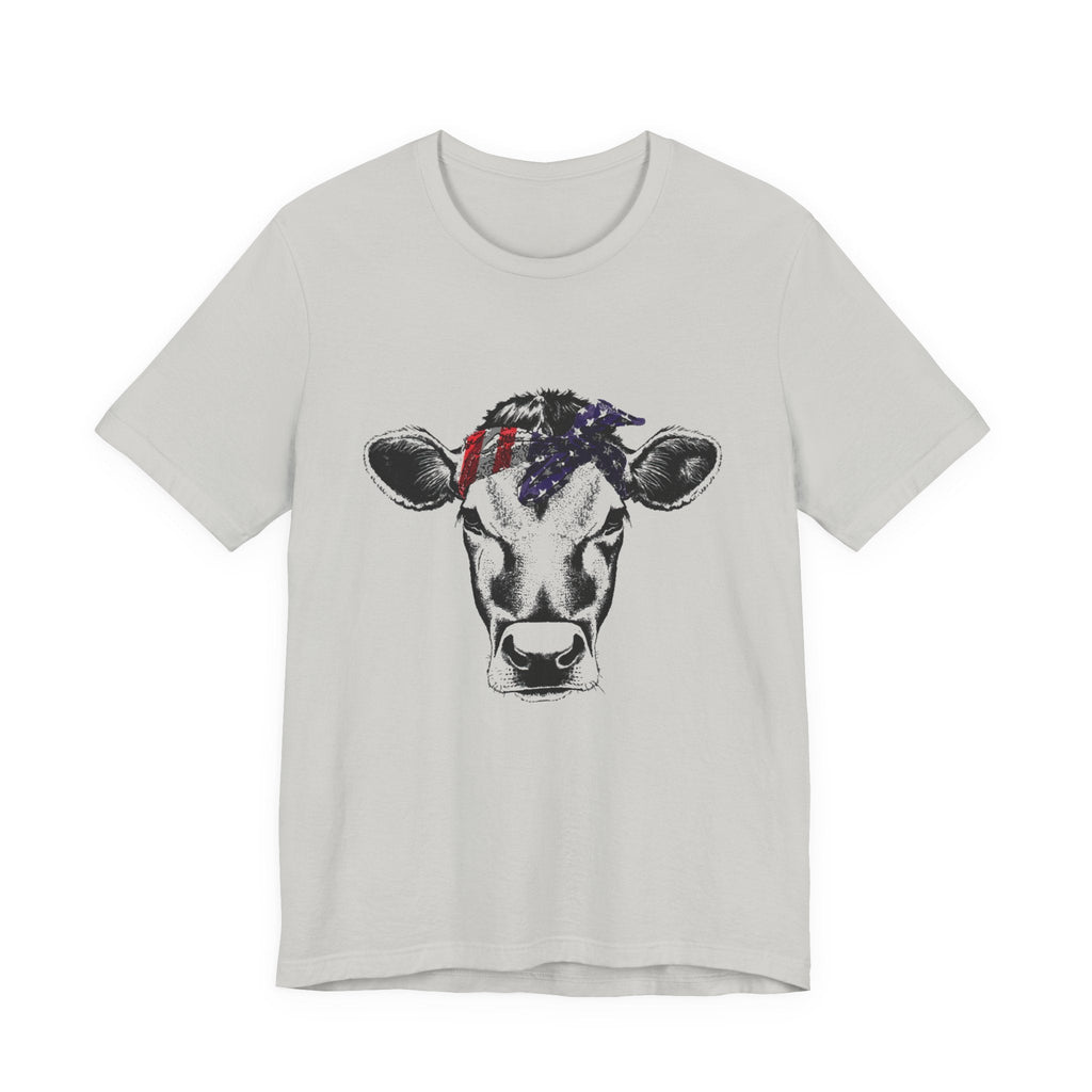 Highland Cow Shirt - Funny American Flag Independence Day by PopCultureByDesign36