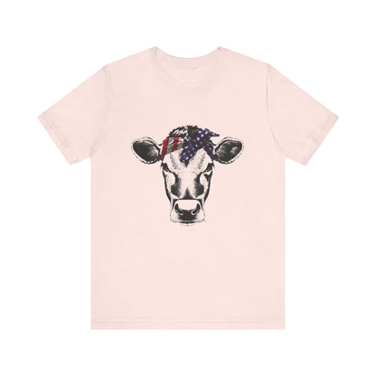 Highland Cow Shirt - Funny American Flag Independence Day - Popbydesign