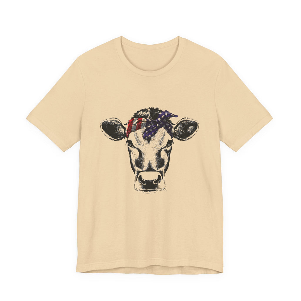 Highland Cow Shirt - Funny American Flag Independence Day by PopCultureByDesign36
