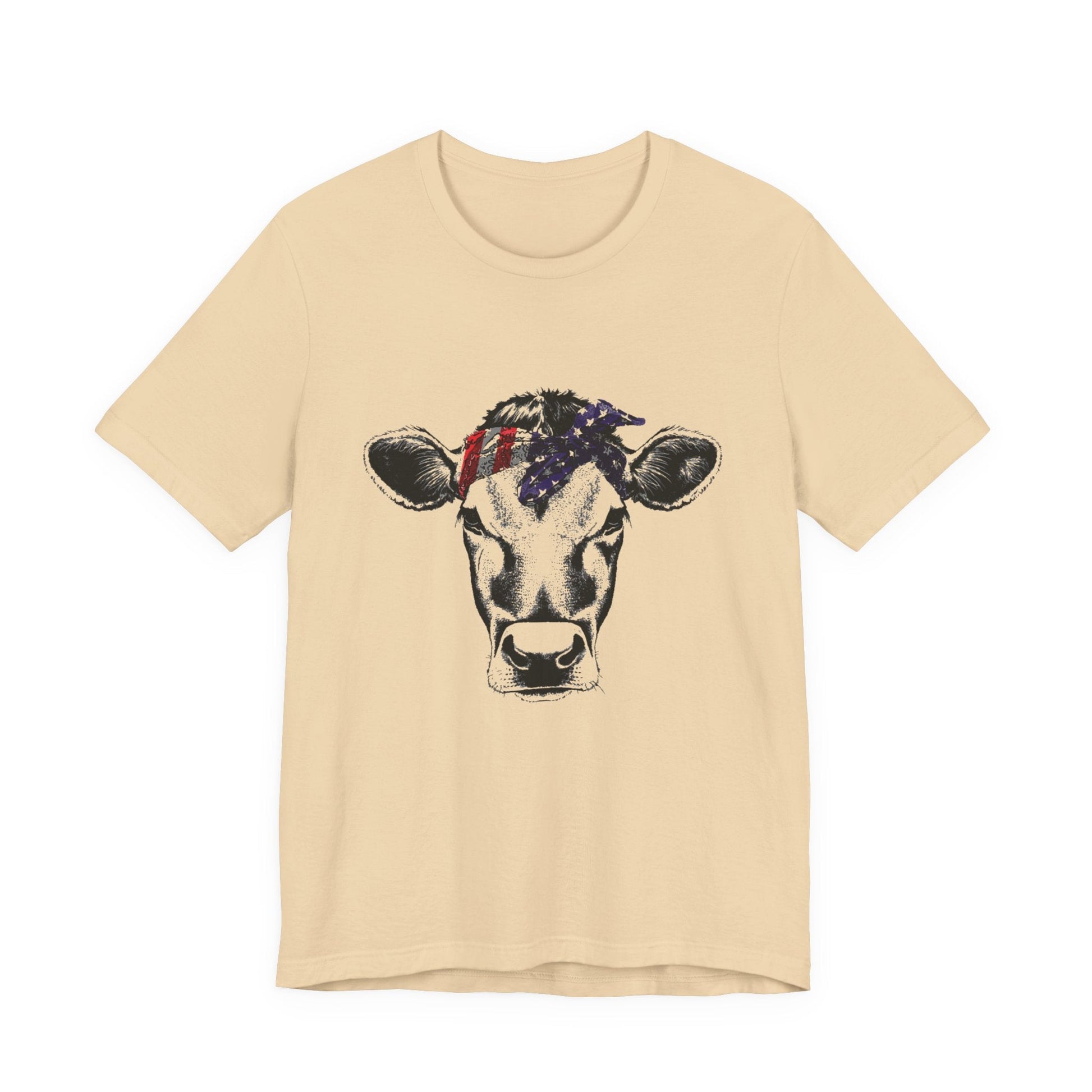 Highland Cow Shirt - Funny American Flag Independence Day - Popbydesign
