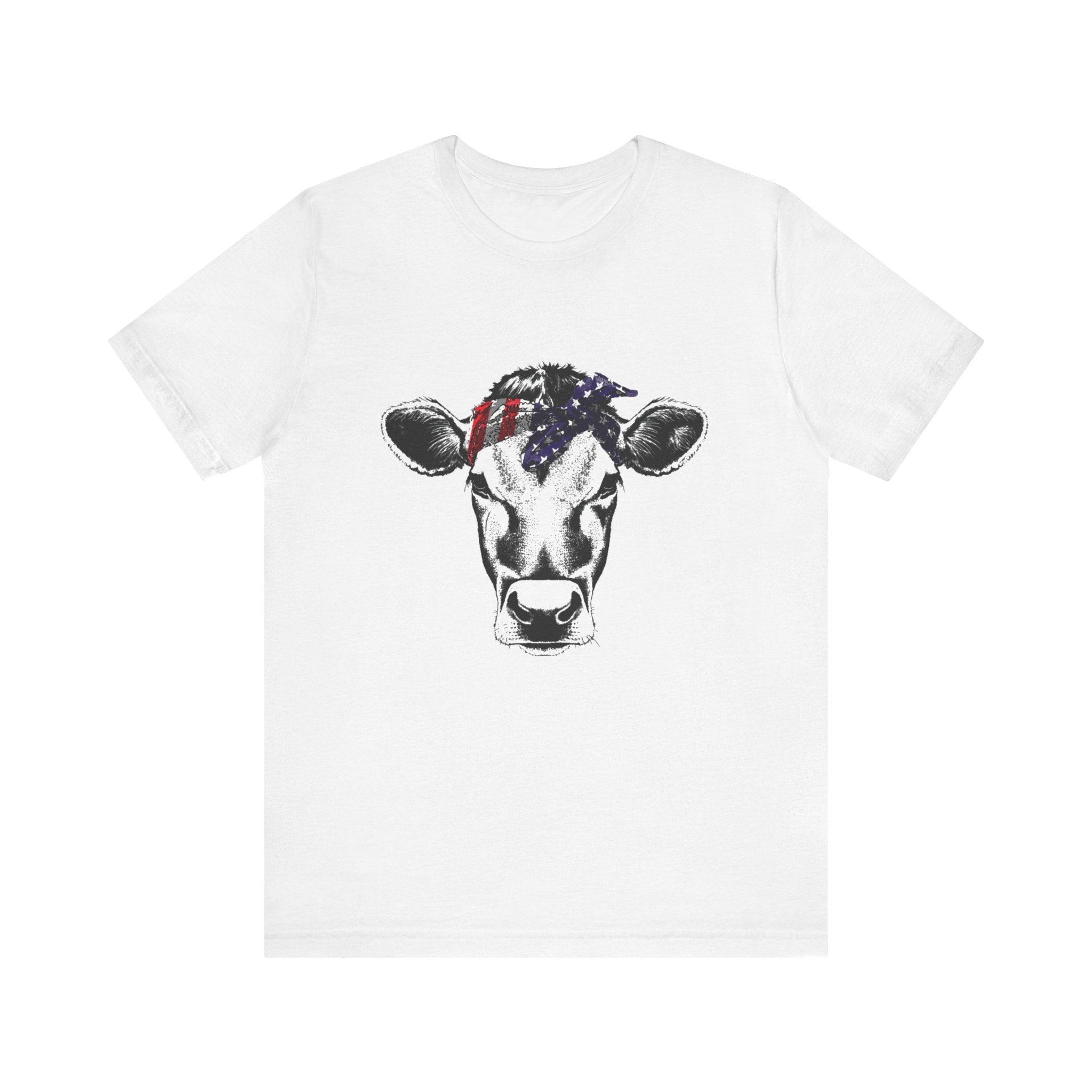 Highland Cow Shirt - Funny American Flag Independence Day by PopCultureByDesign36