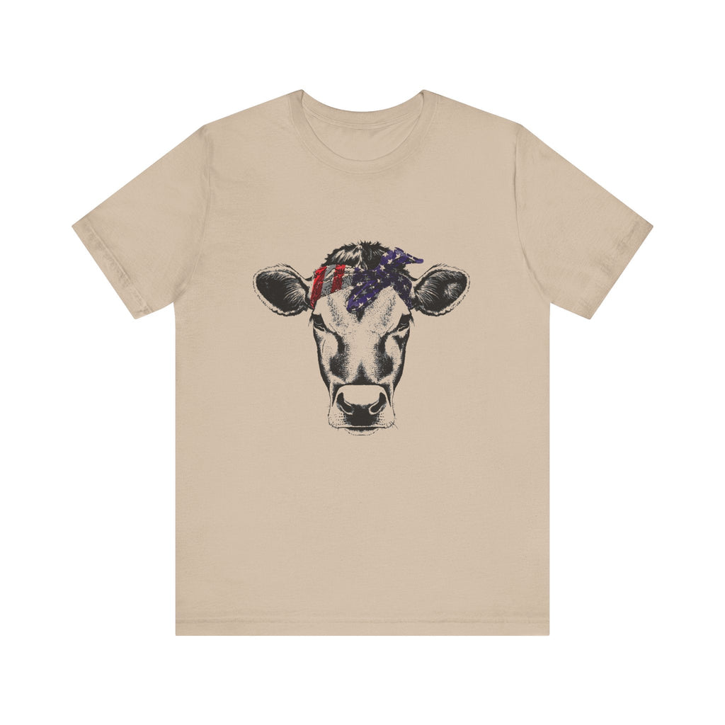 Highland Cow Shirt - Funny American Flag Independence Day by PopCultureByDesign36