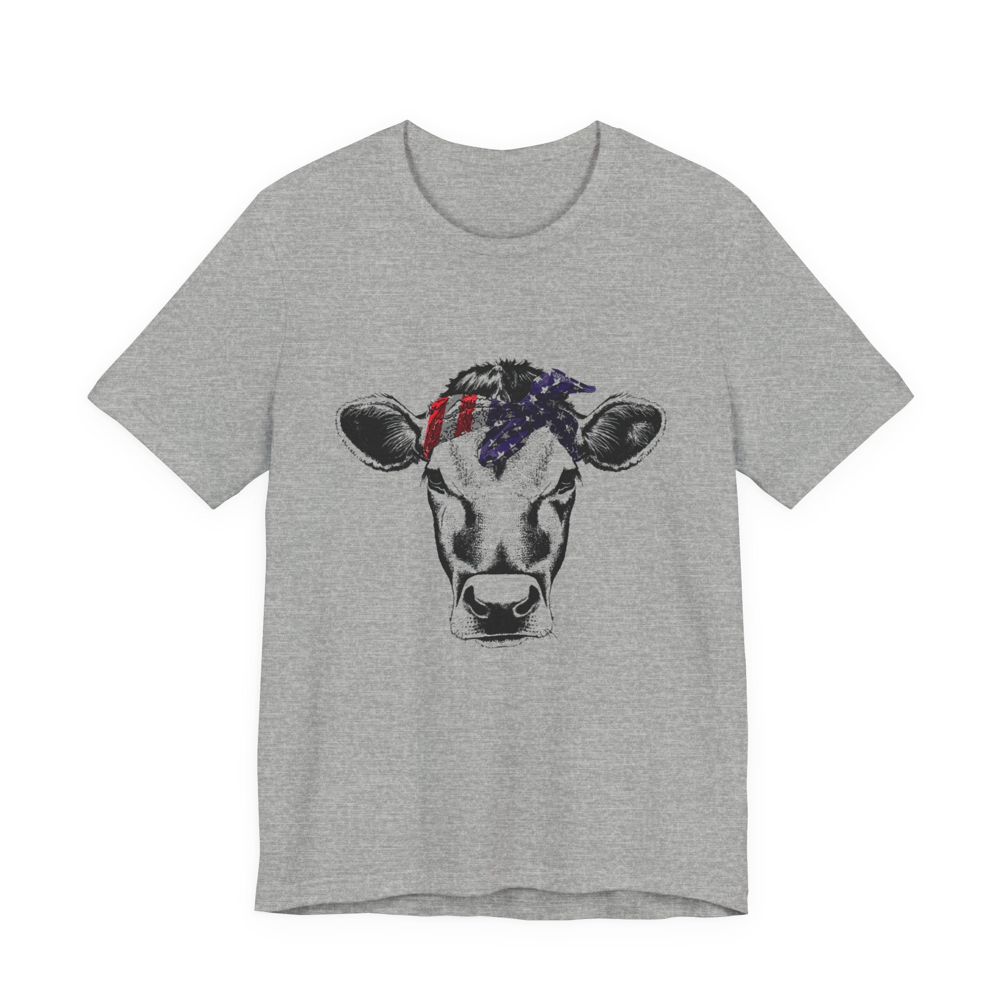 Highland Cow Shirt - Funny American Flag Independence Day by PopCultureByDesign36