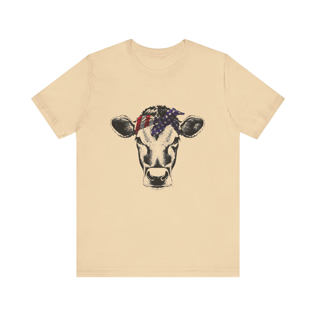 Highland Cow Shirt - Funny American Flag Independence Day by PopCultureByDesign36