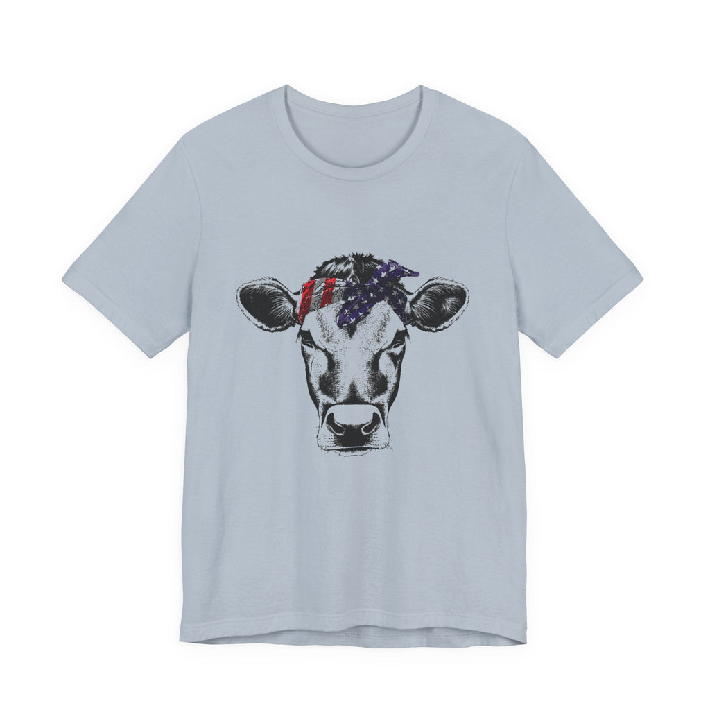 Highland Cow Shirt - Funny American Flag Independence Day by PopCultureByDesign36