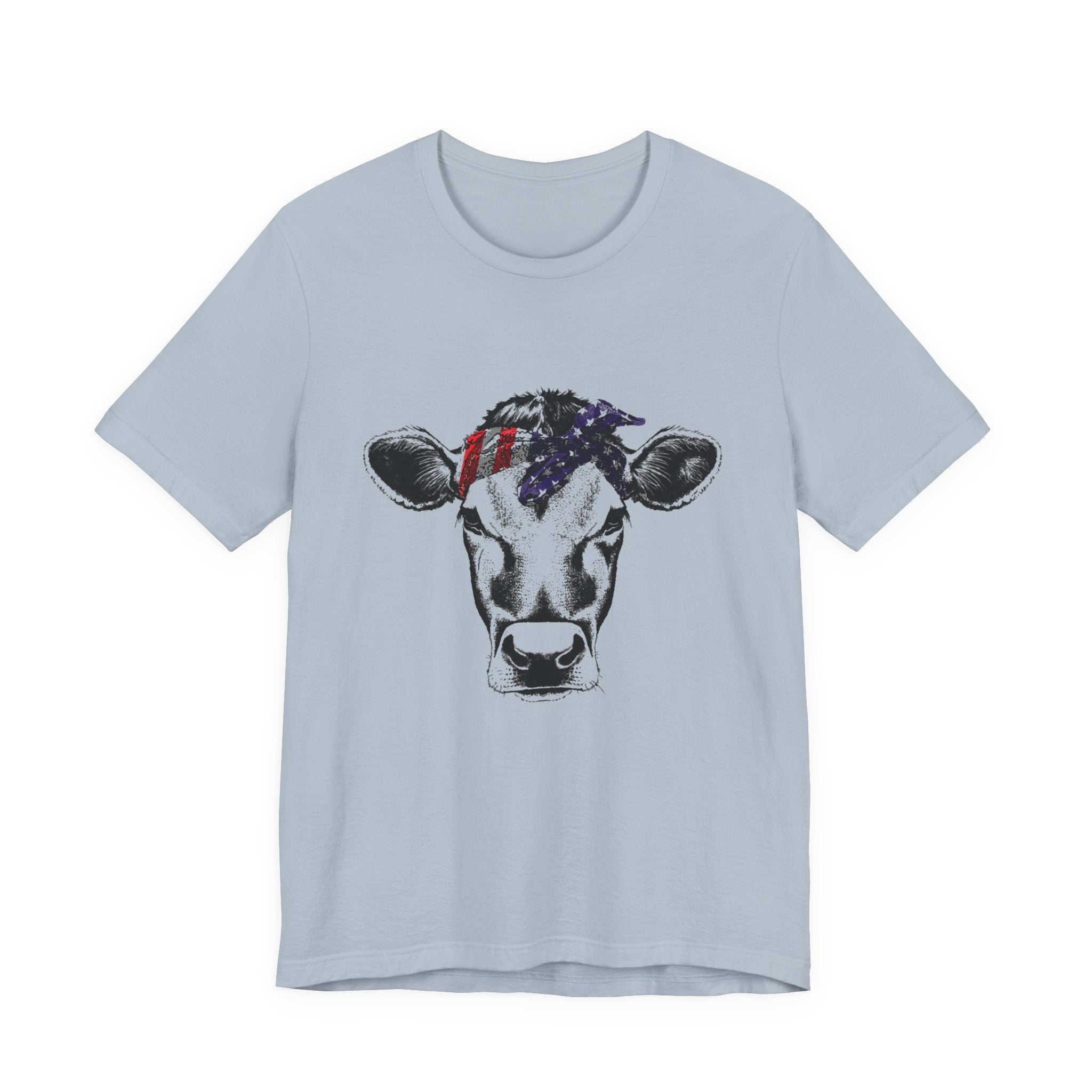 Highland Cow Shirt - Funny American Flag Independence Day by PopCultureByDesign36