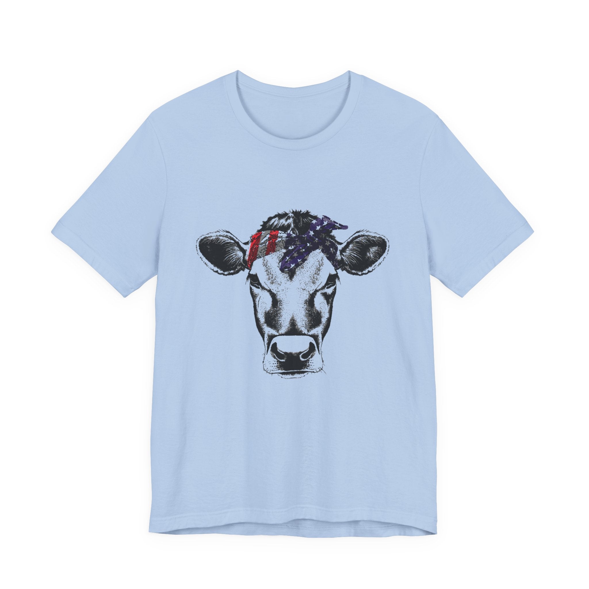Highland Cow Shirt - Funny American Flag Independence Day by PopCultureByDesign36