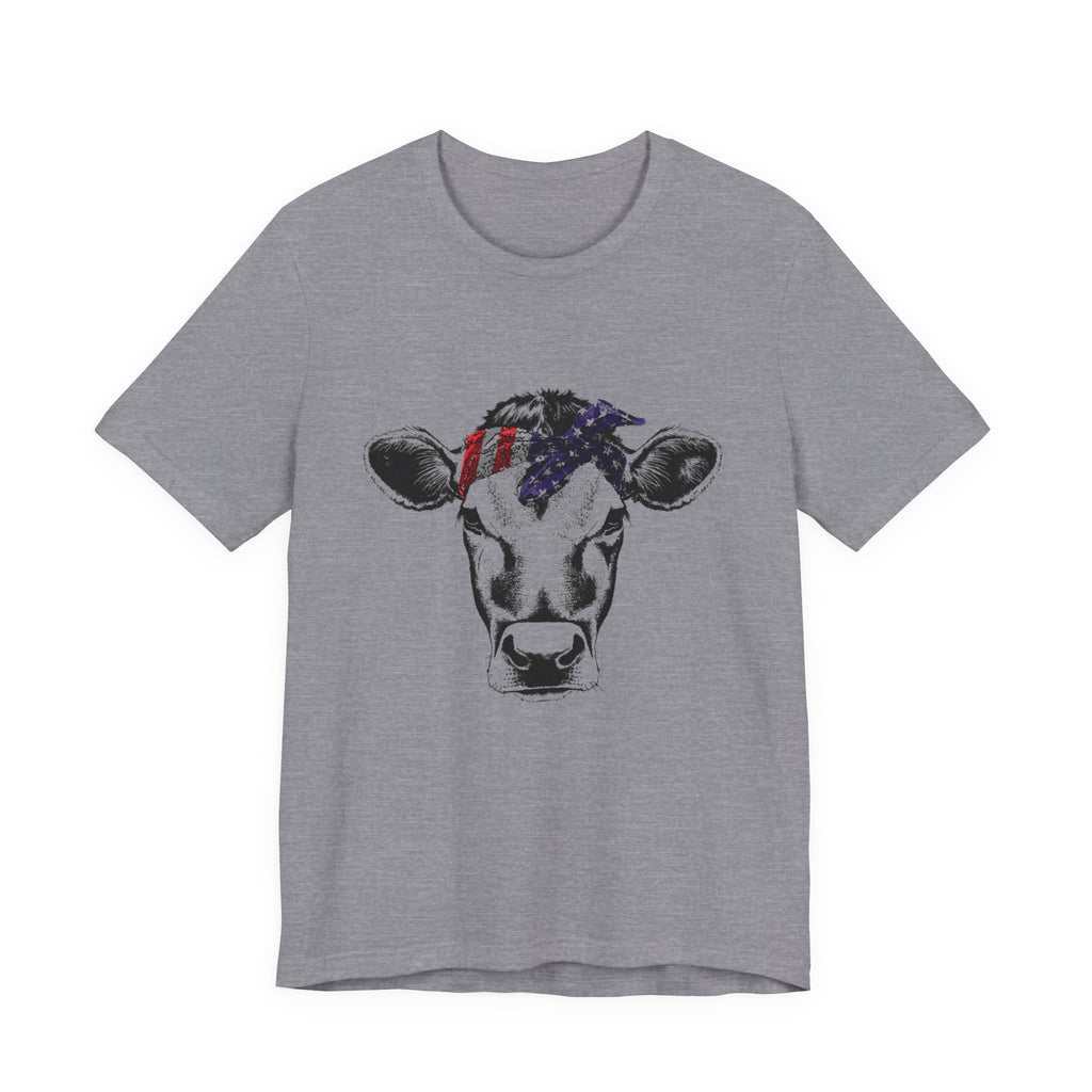 Highland Cow Shirt - Funny American Flag Independence Day by PopCultureByDesign36