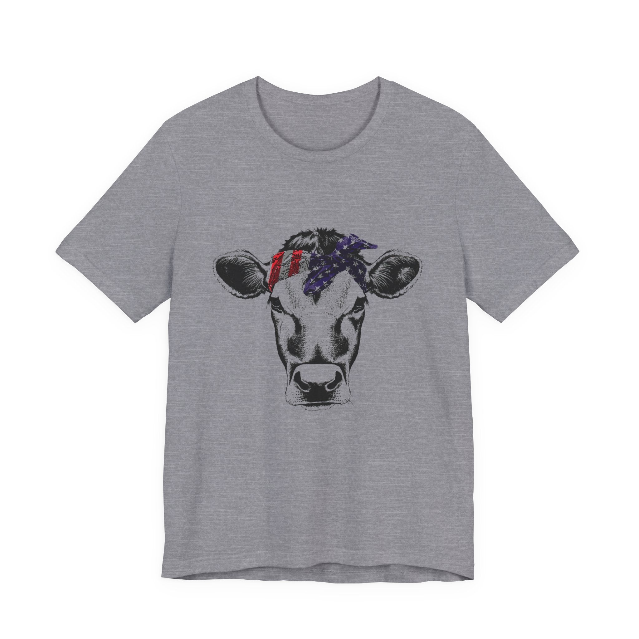 Highland Cow Shirt - Funny American Flag Independence Day by PopCultureByDesign36
