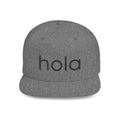 Hola Snapback Hat — Flat Bill Workout Cap by PopCultureByDesign36
