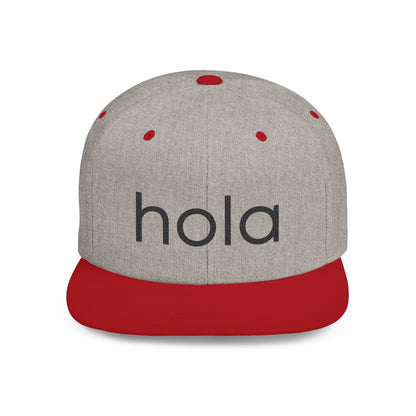 Hola Snapback Hat — Flat Bill Workout Cap - Popbydesign