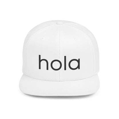 Hola Snapback Hat — Flat Bill Workout Cap - Popbydesign