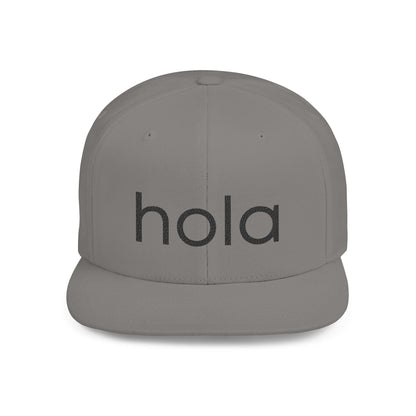 Hola Snapback Hat — Flat Bill Workout Cap - Popbydesign