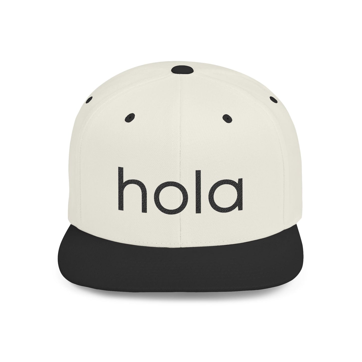 Hola Snapback Hat — Flat Bill Workout Cap - Popbydesign