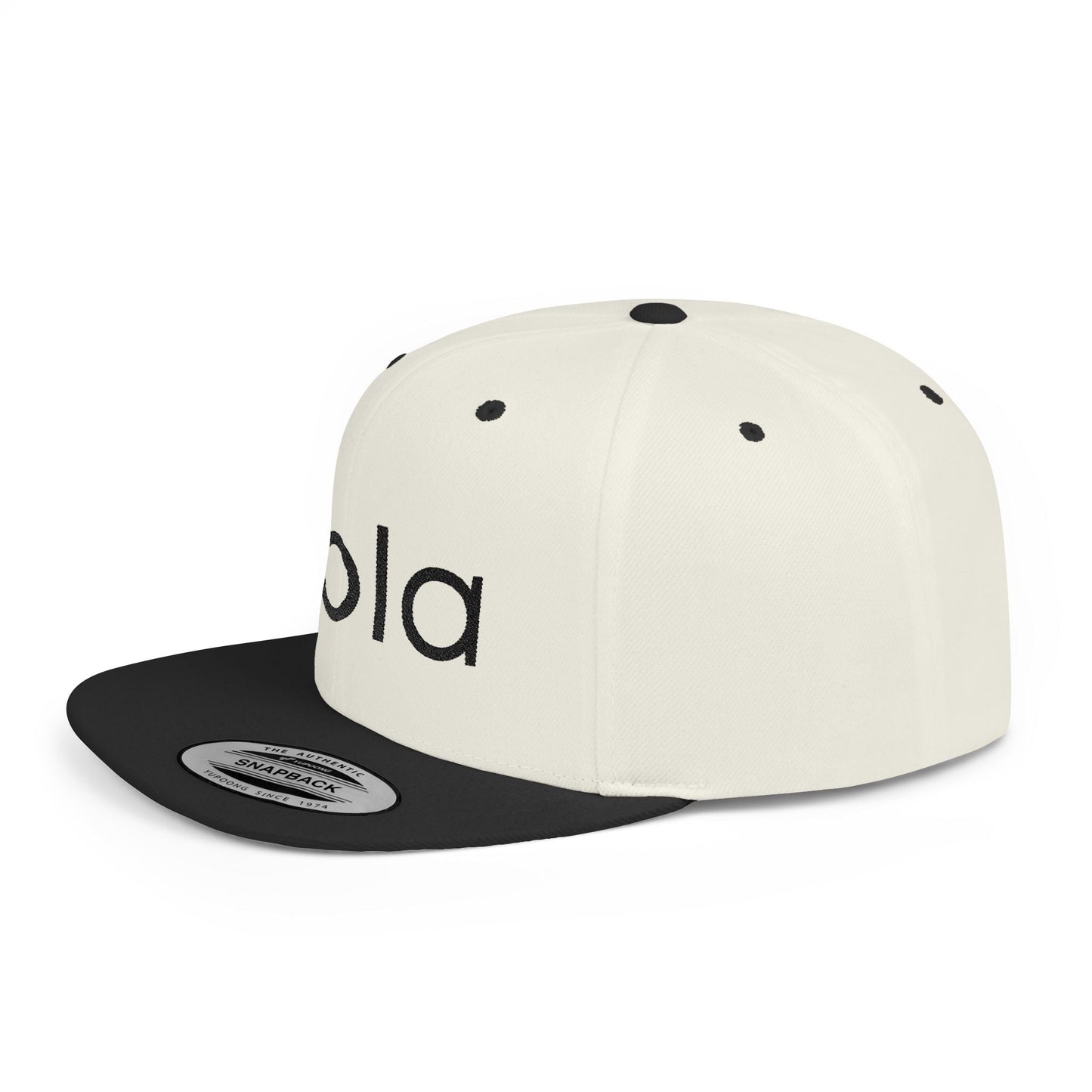 Hola Snapback Hat — Flat Bill Workout Cap - Popbydesign