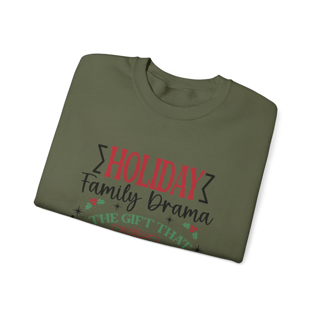 Holiday Family Drama The Gift That Keeps Giving Sweatshirt by PopCultureByDesign36