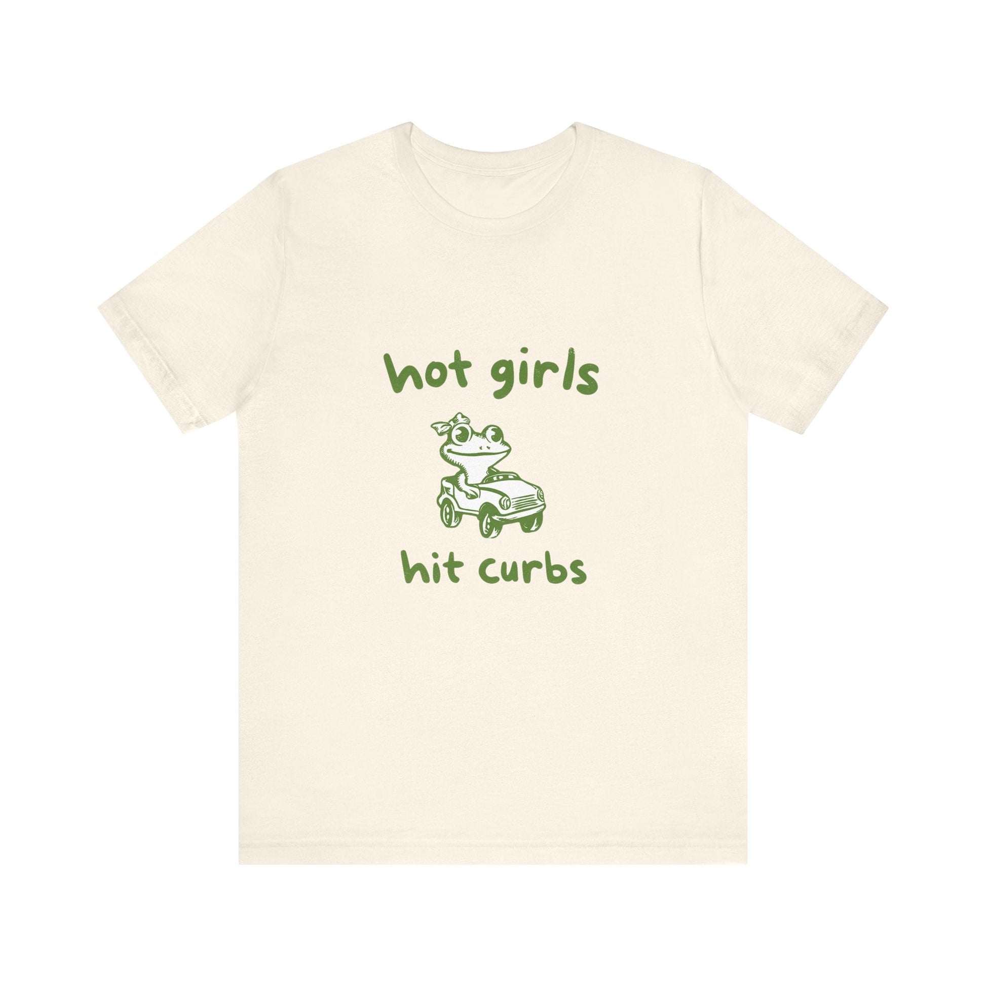 Hot Girls Hit Curbs Shirt, Funny Meme Graphic Tee, Y2K Humor - Popbydesign