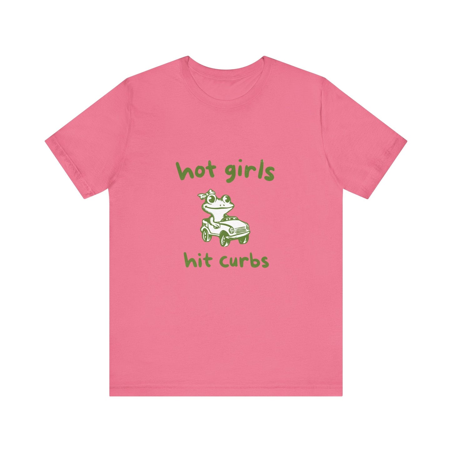 Hot Girls Hit Curbs Shirt, Funny Meme Graphic Tee, Y2K Humor - Popbydesign