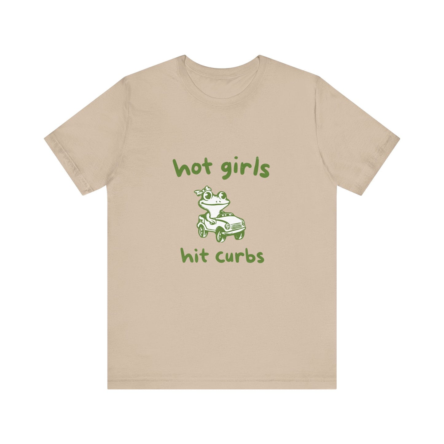 Hot Girls Hit Curbs Shirt, Funny Meme Graphic Tee, Y2K Humor - Popbydesign